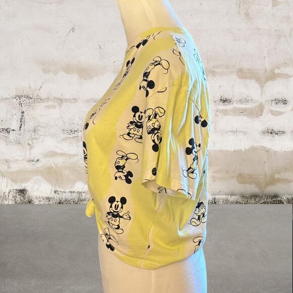 H&M NWOT Girls Mickey Mouse Tie Hem T-Shirt - Size 14Y (170) - Picture 2 of 5